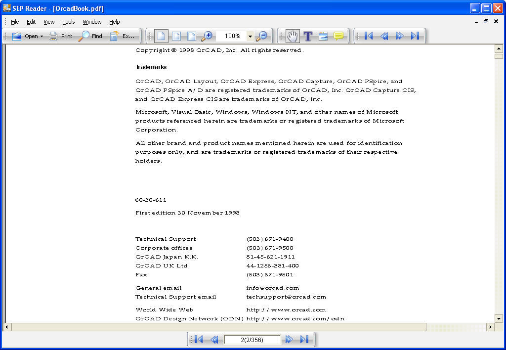 Sursen SEP Reader 1.2 : Main window