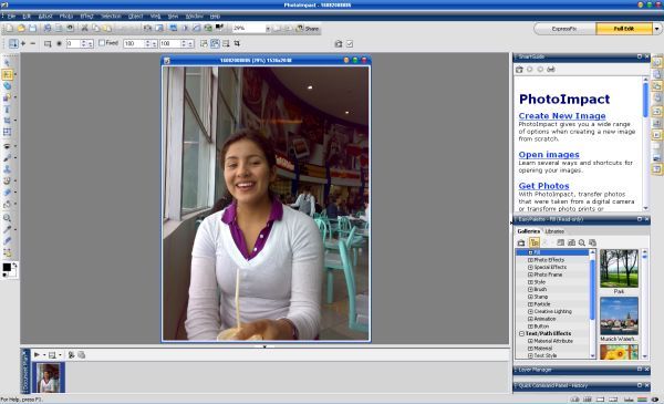 Ulead PhotoImpact XL 8.5 : Main Window