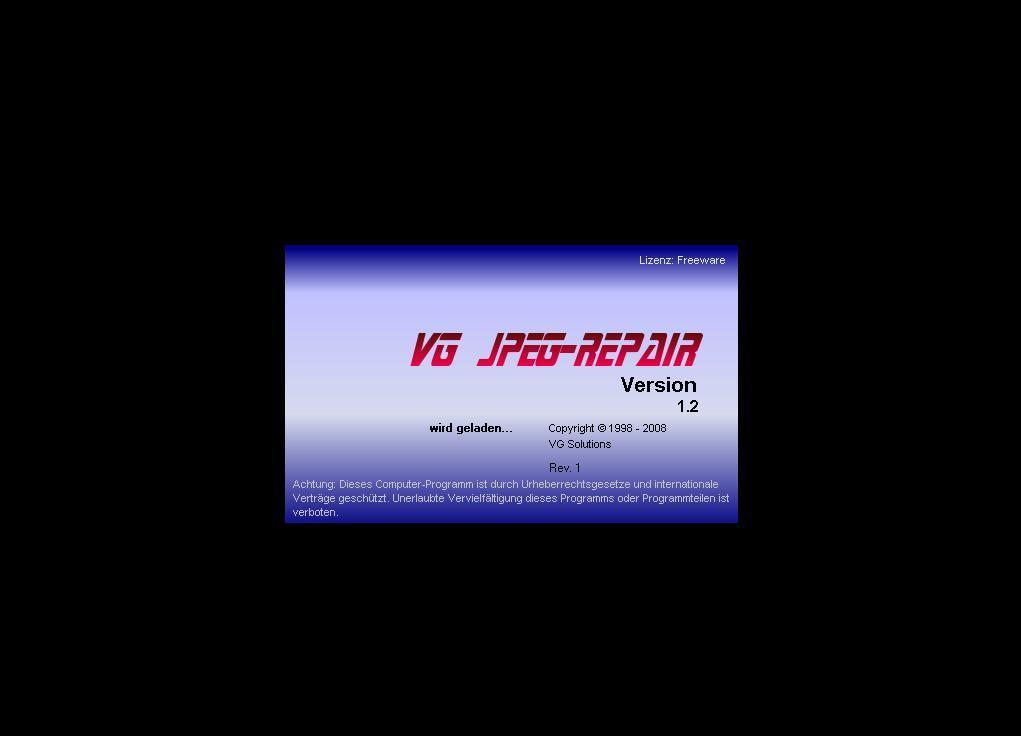 VG JPEG-Repair 1.2 : Software Intro