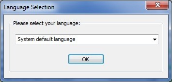 1-abc.net Drive Space Organizer 4.0 : Language Selection Window
