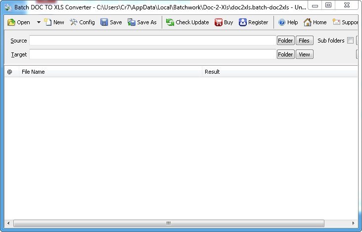 Batch Word to Text Converter 2014.3 : Main window