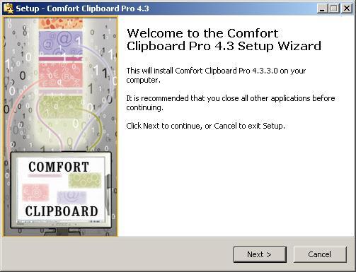 Comfort Clipboard Pro 4.3 : Installation