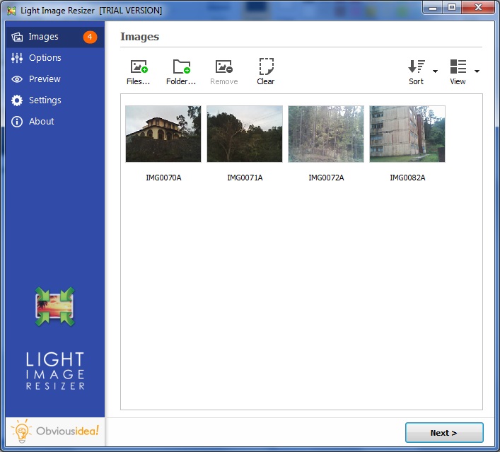 Light Image Resizer 5.1 : Main Screen
