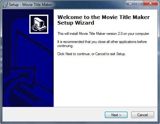 Movie Title Maker 2.0 : Setup Window