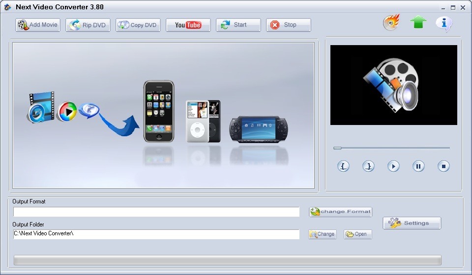 Next Video Converter 3.8 : Main Screen