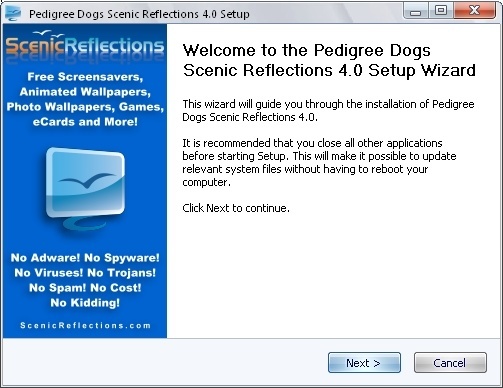 Pedigree Dogs Scenic Reflections 4.0 : Setup