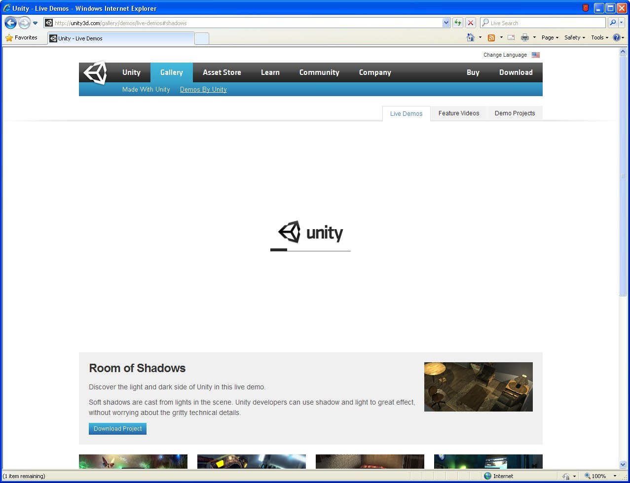 Unity Web Player 4.1 : Browser Window