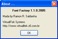 Font Factory 1.1 : About font factory.