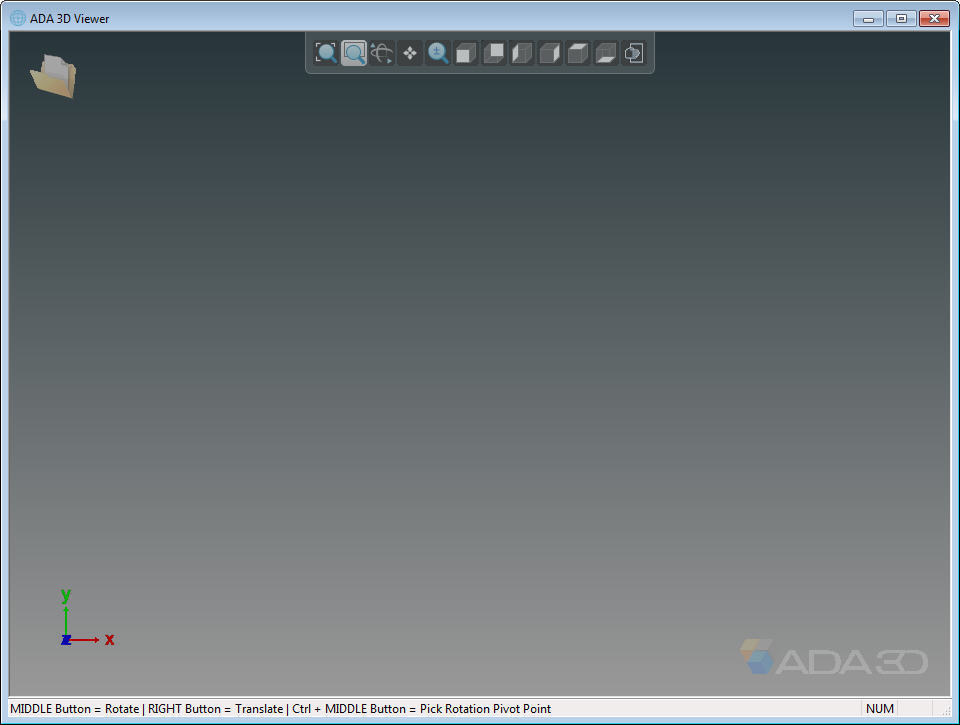 ADA3D STL Viewer 1.4 : Main Interface