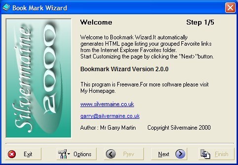 Bookmark Wizard 2.0 : Step 1. Main Interface