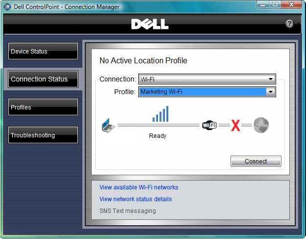Dell ControlPoint Connection Manager 1.0 : Connection Status