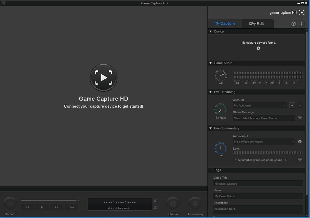 Elgato Game Capture HD 2.3 : Main Window
