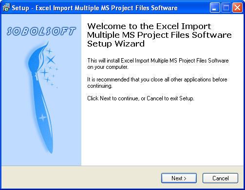 Excel Import Multiple MS Project Files Software 1.0 : Main window