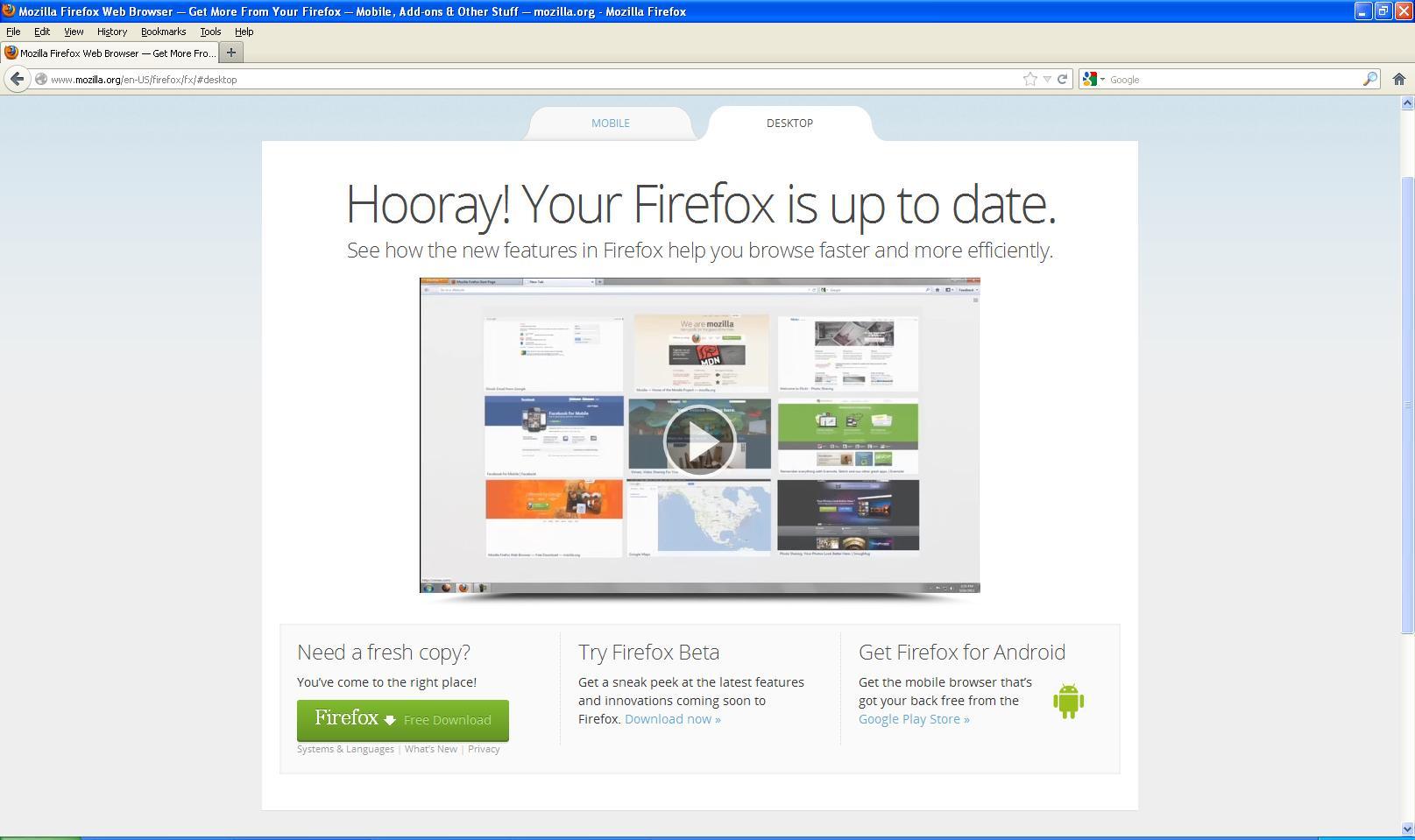 Firefox 15.0 : Firefox Home Page