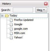 Firefox 2.0 : The browser history