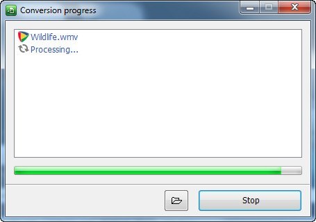 Free MP4 Video Converter 5.0 : Conversion Progress