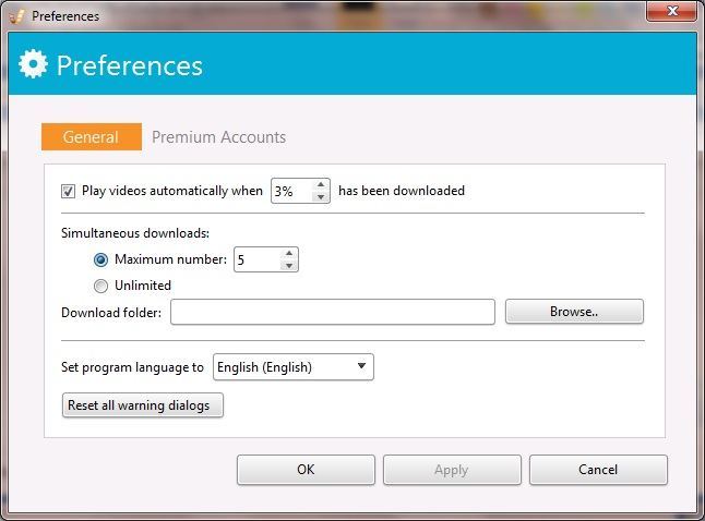 iLivid Download Manager : Preferences Window