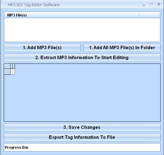 MP3 ID3 Tag Editor Software 1.0 : Main window
