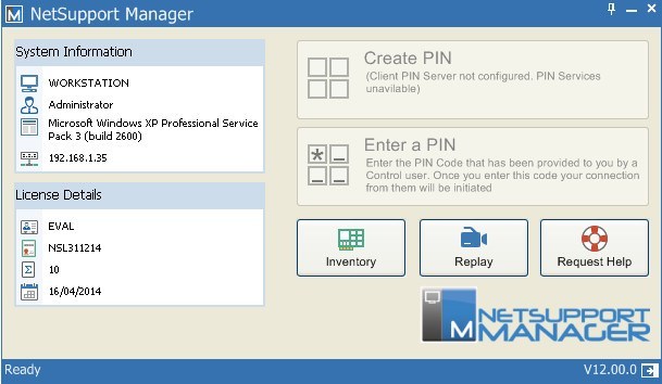 NetSupport Manager 12.0 : Main Window