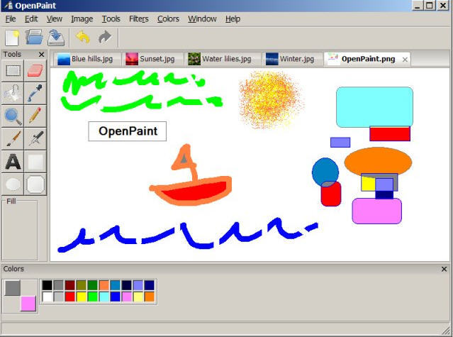 OpenPaint 1.2 beta : Main window
