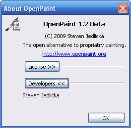OpenPaint 1.2 beta : Main window