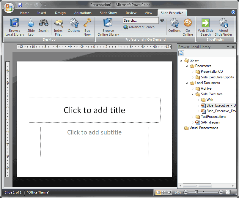 Slide Executive xPoint 4.0 : Main window