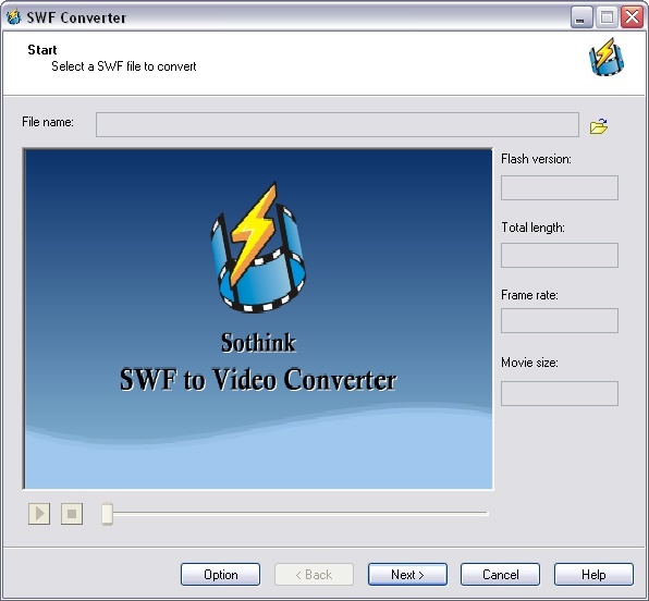 Sothink SWF to Video Converter 2.3 : Main Window