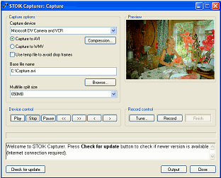 STOIK Capturer 1.0 : Main Window