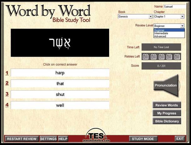 Word by Word - Genesis 1.0 : Main window