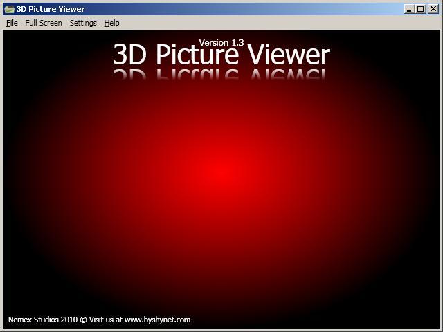 3D Picture Viewer 1.3 : Main window