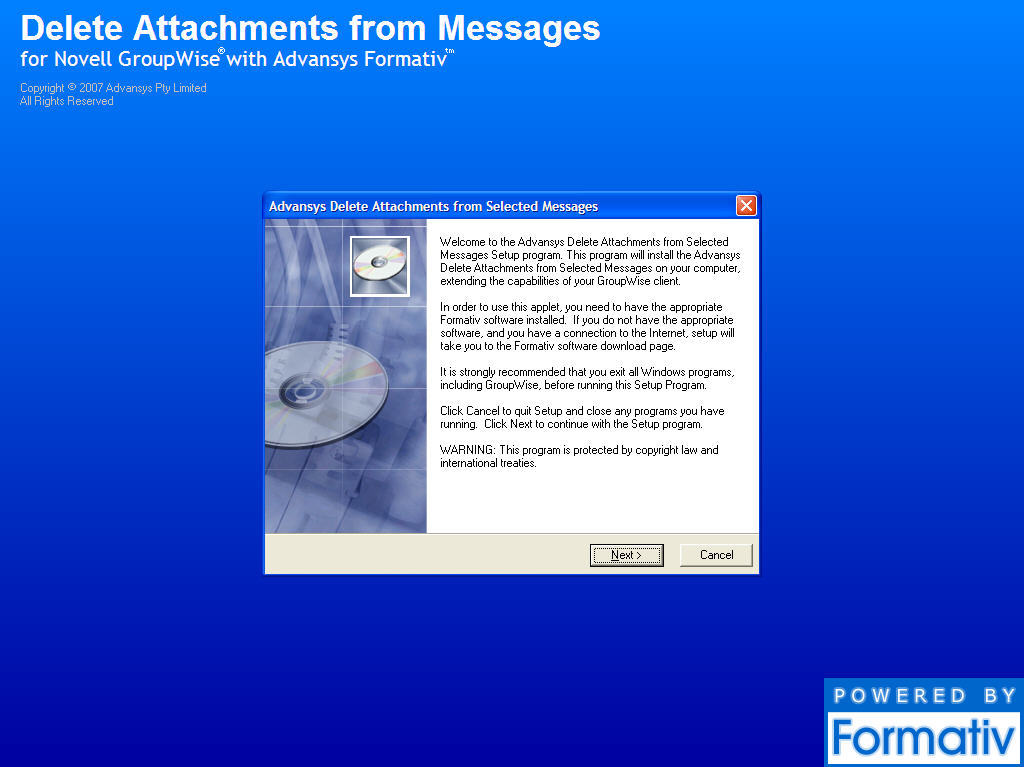 Advansys Delete Attachments from Selected Messages 1.7 : Main screen 2