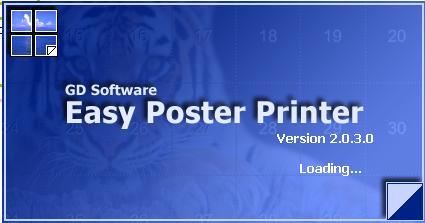 Easy Poster Printer 2.0 : Splash screen and version