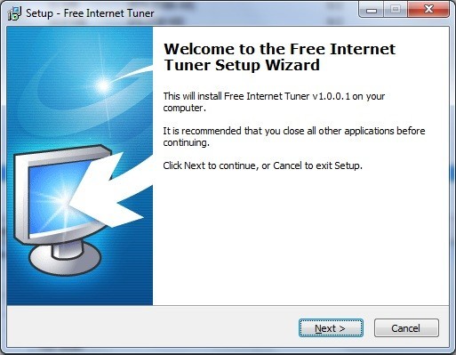 Free Internet Tuner 1.0 : Setup Wizard