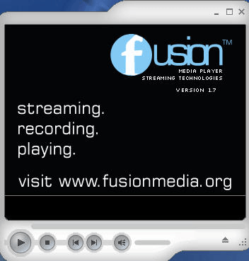 Fusion Media Player 1.7 : Main screen