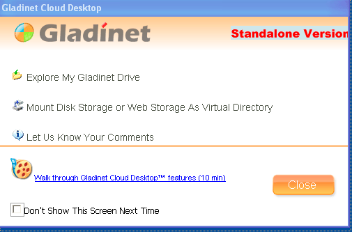 Gladinet Cloud Desktop 0.8 : Main