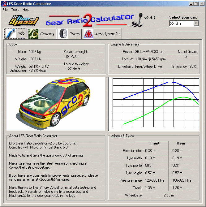 Gear Ratio Calculator 2.5 : Main Window