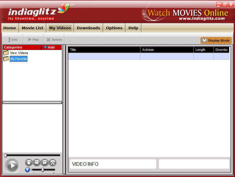 Indiaglitz Download Manager 5.0 : Main window