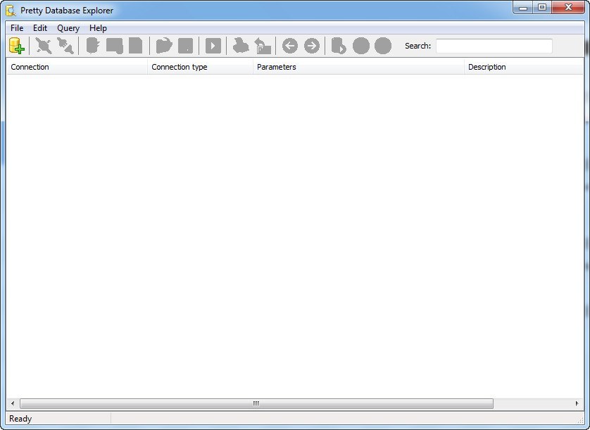 Pretty Database Explorer 1.7 : Main Window