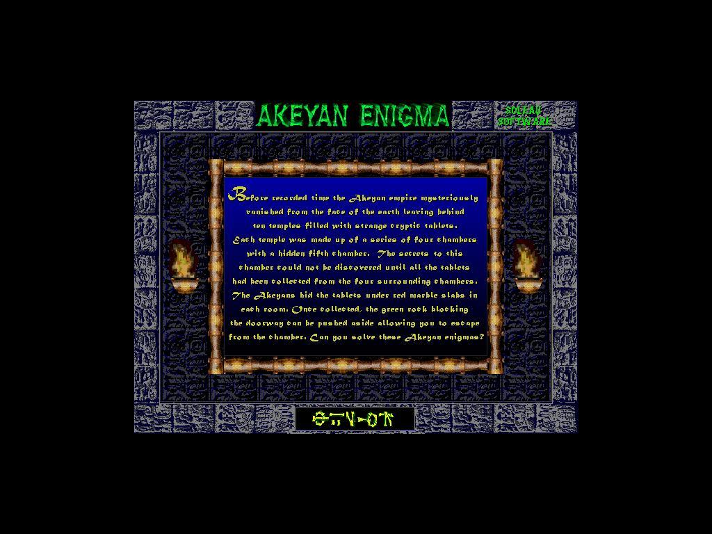 Akeyan Enigma 2.0 : Game story