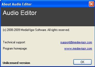 Audio Editor 1.1 : Version Details