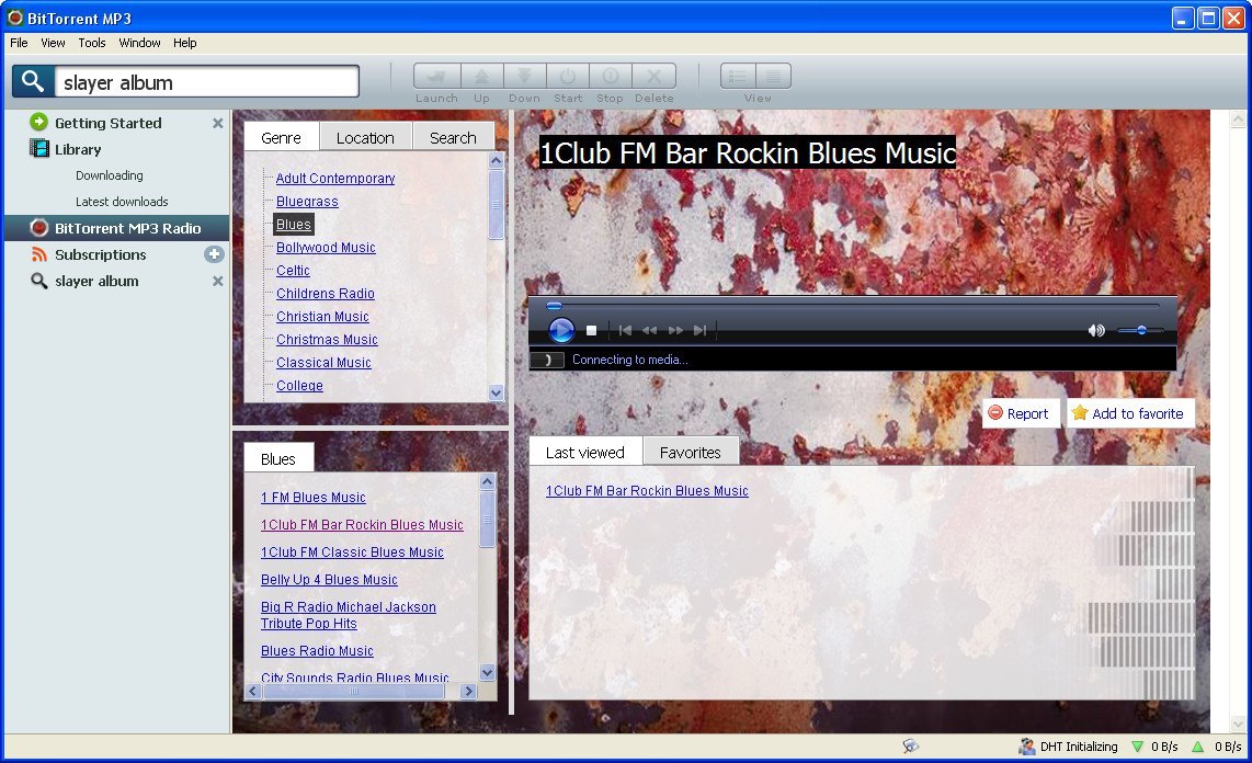 BitTorrent MP3 4.4 : Main Window