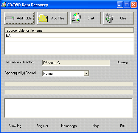 CD Data Rescue 3.2 : Main window