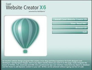Corel Website Creator X6 12.5 : Main window