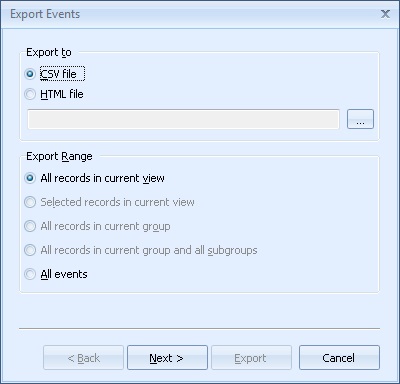Efficient Reminder 5.2 : Export Events