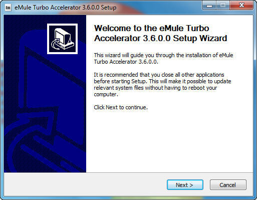 eMule Turbo Accelerator 3.6 : Main Window