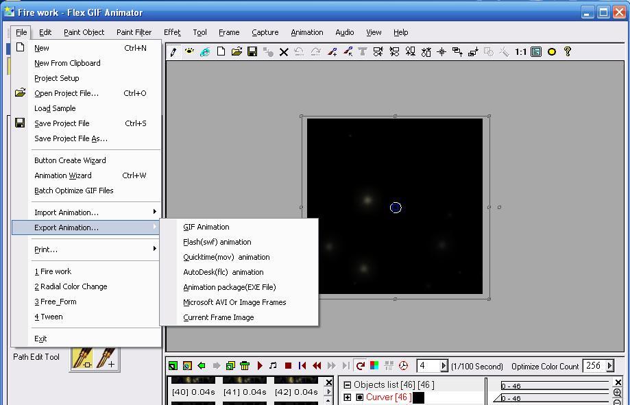 Flex GIF Animator 8.8 : Exporting Options