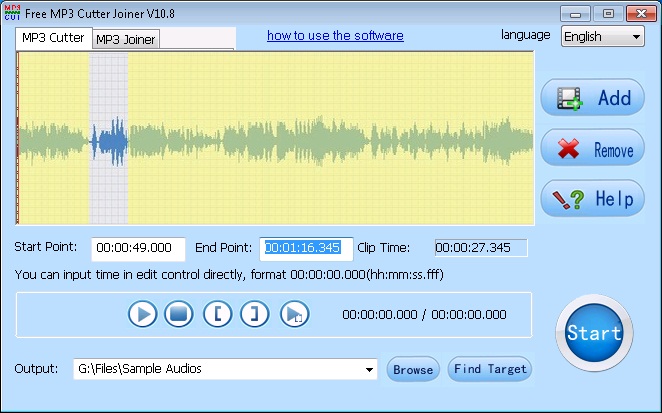 Free MP3 Cutter Joiner 10.8 : MP3 Cutter