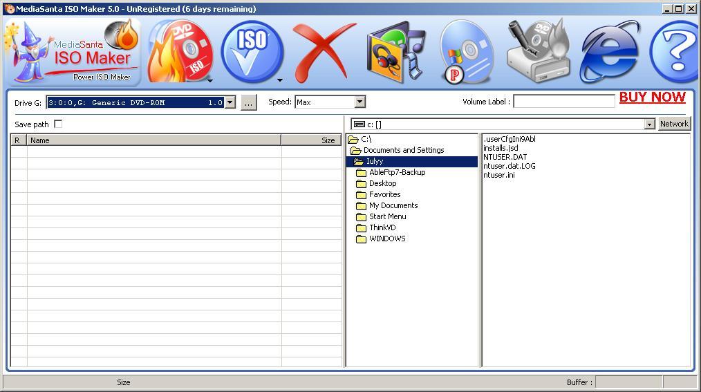 MediaSanta ISO Maker 5.0 : Main window