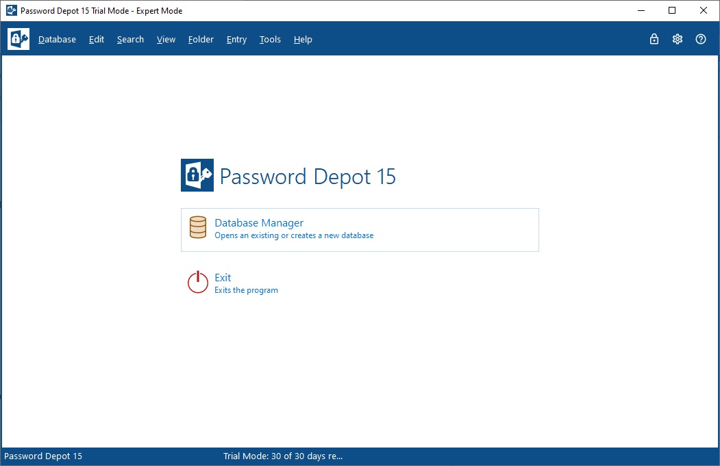 Password Depot 15.0 : Main Interface