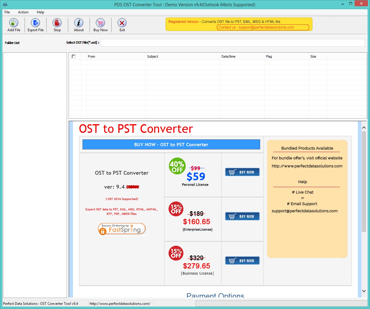 PDS OST Recovery Demo 9.4 : Main Interface
